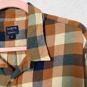 J Crew Flannel Button Up‎ Shirt Men Large Long Sleeve Cozy Casual Cabincore